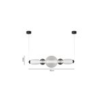 Κρεμαστό φωτιστικό LED 50W από γυαλί D:80x20cm (4078-Smoky) - Image 2