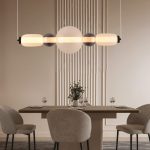Κρεμαστό φωτιστικό LED 50W από γυαλί D:80x20cm (4078-Smoky) - Image 3