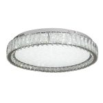 Φωτιστικό οροφής LED 80W από χρώμιο μέταλλο και κρύσταλλα (42013-Α)
