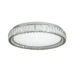 Φωτιστικό οροφής LED 48W από χρώμιο μέταλλο και κρύσταλλα (42013-B)