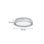 Φωτιστικό οροφής LED 48W από χρώμιο μέταλλο και κρύσταλλα (42013-B) - Image 3