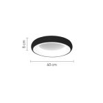 Πλαφονιέρα οροφής LED 110W 3CCT από μαύρο και λευκό ακρυλικό D:60W (42020-Α-Black) - Image 2
