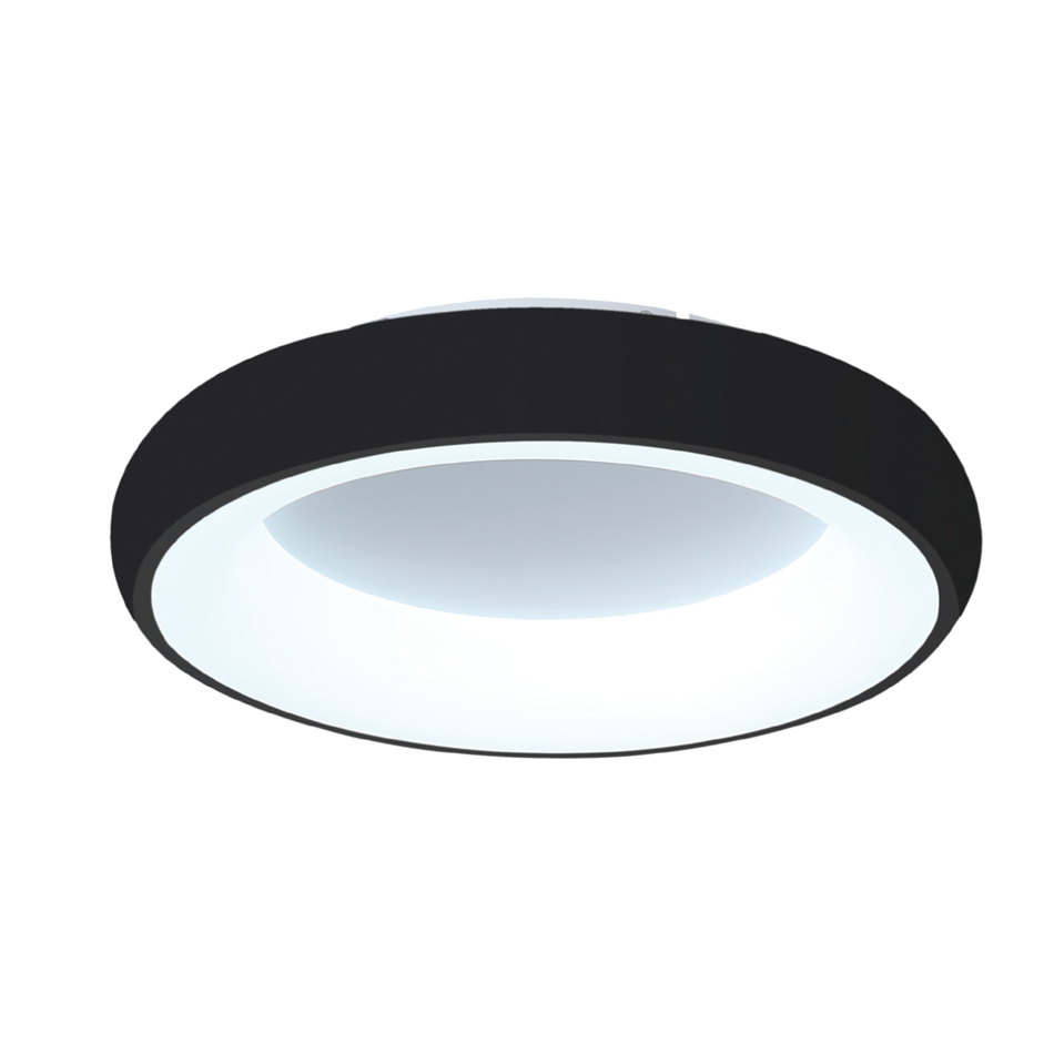 42020-A-B Πλαφονιέρα οροφής LED 110W 3CCT από μαύρο και λευκό ακρυλικό D:60W (42020-Α-Black) - Image 1