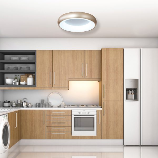 Πλαφονιέρα οροφής LED 110W 3CCT από μαύρο και λευκό ακρυλικό D:60W (42020-Α-Black) - Image 3