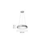 Κρεμαστό φωτιστικό LED 54W 3CCT από χρυσαφί και λευκό ακρυλικό D:40cm (42024-B-Golden) - Image 2