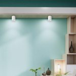 Φωτιστικό οροφής από λευκό μέταλλο 1XGU10 D:7,8cm (42025-WH) - Image 2