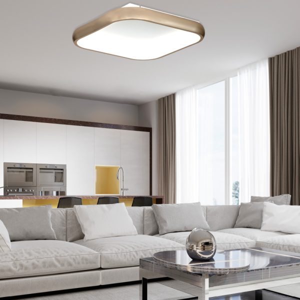 Πλαφονιέρα οροφής LED 78W 3CCT από μαύρο μέταλλο και λευκό ακρυλικό D:45cm (42030-Black) - Image 3