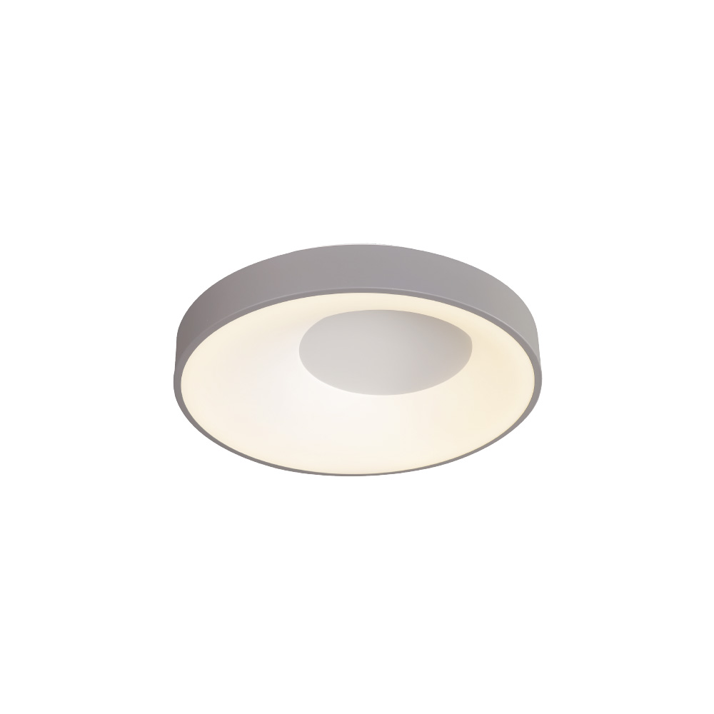 42040-3 Πλαφονιέρα οροφής LED 36W 3CCT από γκρί μέταλλο και ακρυλικό D:48cm (42040-Grey) - Image 1
