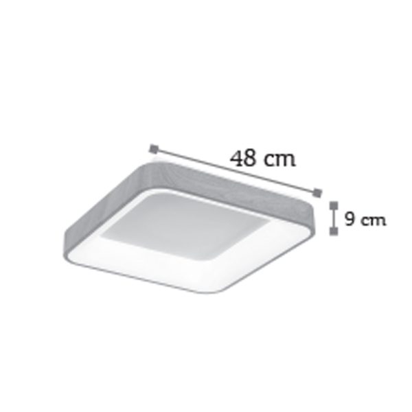 Πλαφονιέρα οροφής LED 48W από καφέ αλουμίνιο (42174-B) - Image 2