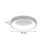 Φωτιστικό οροφής LED 58W από καφέ μέταλλο και ακρυλικό (42178-Α) - Image 3