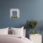 Επιτοίχιο φωτιστικό LED 18W 3000K από αλουμίνιο σε μαύρη απόχρωση D:25cm (43034) - Image 2