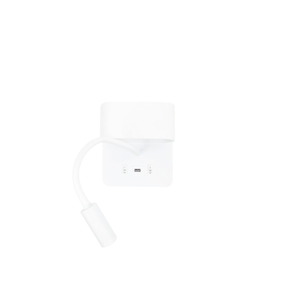 43036-White_1 Επιτοίχιο φωτιστικό LED 9W 3000K από λευκό μέταλλο D:16cm (43036-White) - Image 1