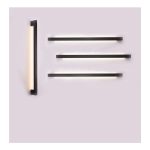 Επιτοίχιο φωτιστικό LED 14W 3000Κ από μαύρο μέταλλο (43042-BL)