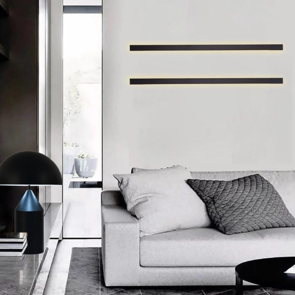 Επιτοίχιο φωτιστικό LED 14W 3000Κ από μαύρο μέταλλο (43042-BL) - Image 2