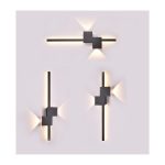 Επιτοίχιο φωτιστικό LED 14W & 2*3W 3CCT από μαύρο μέταλλο (43043-BL) - Image 2