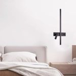 Επιτοίχιο φωτιστικό LED 10W & 3W 3CCT από μαύρο μέταλλο (43047-BL)