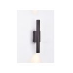 Επιτοίχιο φωτιστικό LED 2*5W 3000K σε μαύρη απόχρωση απο αλουμίνιο D:30x6cm (43061-Black) - Image 3