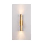 Επιτοίχιο φωτιστικό LED 2*5W 3000K σε χρυσαφί απόχρωση απο αλουμίνιο D:30x6cm (43061-Golden) - Image 4