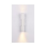 Επιτοίχιο φωτιστικό LED 2*5W 3000K σε λευκή απόχρωση απο αλουμίνιο D:30x6cm (43061-White) - Image 2