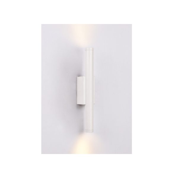 Επιτοίχιο φωτιστικό LED 2*5W 3000K σε λευκή απόχρωση απο αλουμίνιο D:30x6cm (43061-White) - Image 3