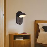 Επιτοίχιο φωτιστικό LED 7W 3000K από μαύρο μέταλλο D:22x14cm (43062) - Image 3