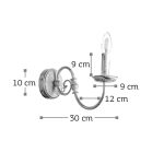Επιτοίχιο φωτιστικό από μέταλλο σε λευκή πατίνα (43371-Λευκή Πατίνα) - Image 3