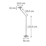 Επιδαπέδιο φωτιστικό από νίκελ ματ μέταλλο (45017-Νίκελ Ματ) - Image 2