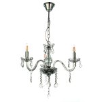 Κρεμαστό φωτιστικό από διάφανο γυαλί και κρύσταλλα (5314-3Φ-Διάφανο)