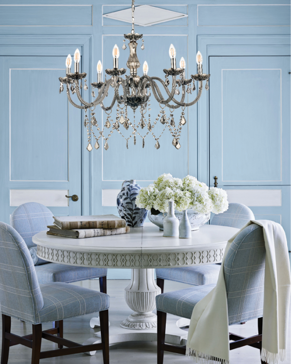 Κρεμαστό φωτιστικό από φιμέ γυαλί και κρύσταλλα (5314-8Φ-Φιμέ) - Image 3