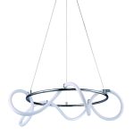 Κρεμαστό φωτιστικό από χρώμιο μέταλλο και σωλήνα σιλικόνης 80cm (6017-A-CH)