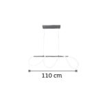 Κρεμαστό φωτιστικό από χρώμιο μέταλλο και σωλήνα σιλικόνης (6019-CH) - Image 3