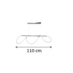 Κρεμαστό φωτιστικό από χρυσαφί μέταλλο και σωλήνα σιλικόνης (6019-GL) - Image 3