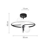 Κρεμαστό φωτιστικό LED 20W 3000K και 4XG9 σε μαύρο και χρυσαφί χρώμα D:50cm (6063) - Image 3