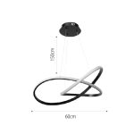 Κρεμαστό φωτιστικό LED 48W 3CCT (by switch on base) σε χρυσό χρώμα D:60cm (6082-GL) - Image 2