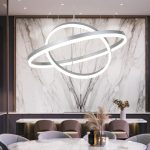 Κρεμαστό φωτιστικό LED 58W 3CCT (by switch on base) D:60cm (6095-B-Silver) - Image 3