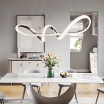 Κρεμαστό φωτιστικό LED 60W 3CCT (by switch on base) σε χρώμιο D:120cm (6099-Chrome) - Image 2