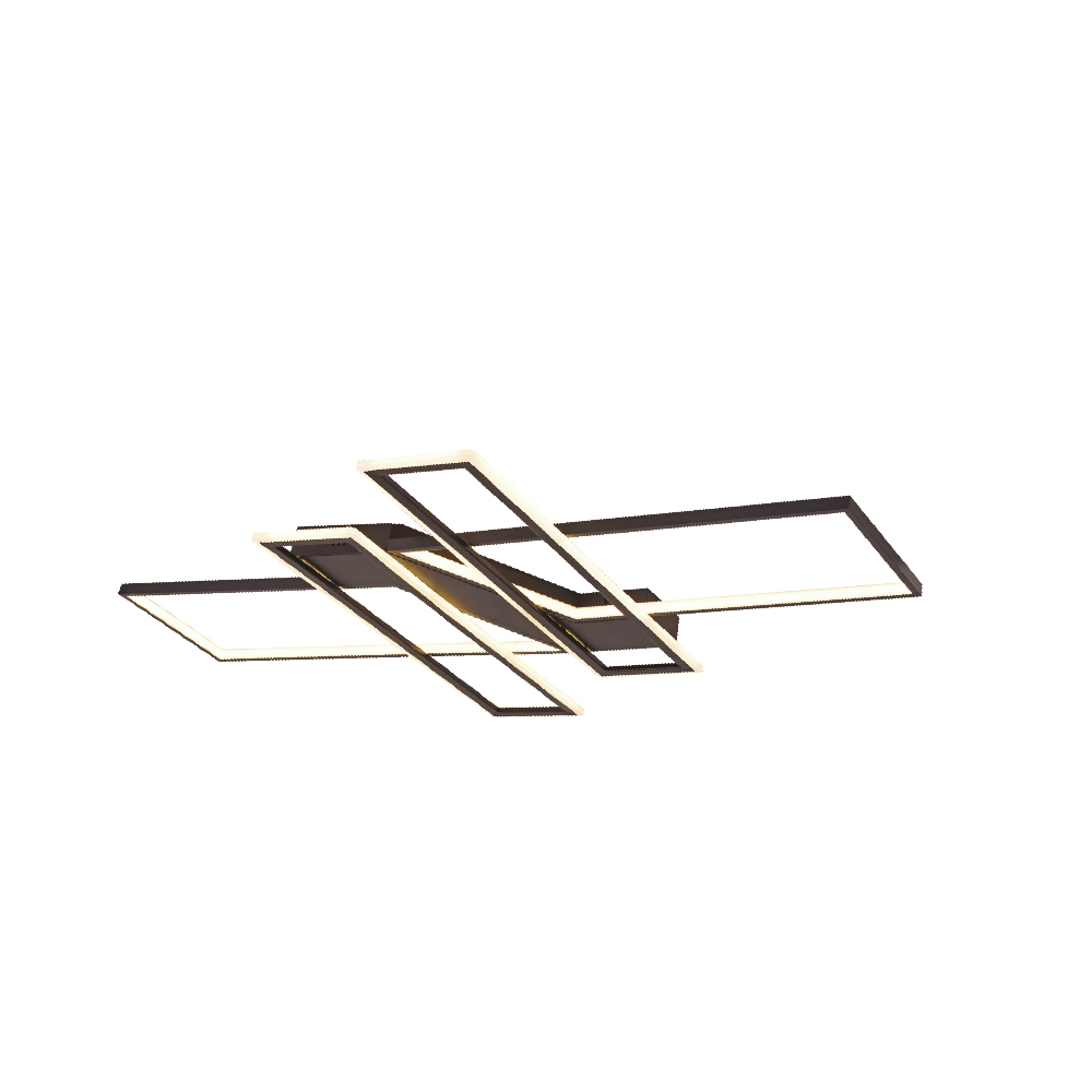 6108_1 Πλαφονιέρα οροφής LED 100W 3CCT σε μαύρη απόχρωση D:120x80cm (6108) - Image 1