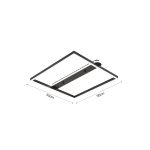 Πλαφονιέρα οροφής LED 35W 3CCT σε μαύρη απόχρωση D:50x50cm (6110) - Image 2