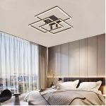 Πλαφονιέρα οροφής LED 72W & 3*3W 3CCT σε μαύρη απόχρωση D:64x64cm (6112) - Image 3
