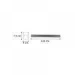 Κρεμαστό φωτιστικό LED 40W 3CCT (με διακόπτη)από αλουμίνιο σε μαύρη απόχρωση D:120cm (6072-120-BL) - Image 2