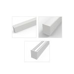 Κρεμαστό φωτιστικό LED 50W 3CCT (με διακόπτη) από αλουμίνιο σε λευκή απόχρωση D:150cm (6072-150-WH) - Image 3