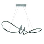 Κρεμαστό φωτιστικό LED 75w κρυστάλλινο σε απόχρωση χρώμιο - Image 3