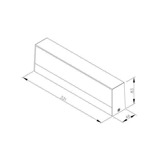 Gio LED 16W 3CCT  Up-Down Επίτοιχο φωτιστικό εξωτερικού χώρου Ανθρακί D:46x83x331mm (80206340) - Image 2