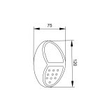 Moon LED 0,8W 2700K | 6500K Ηλιακό επίτοιχο φωτιστικό Μαύρο D:120x75x41mm (80206810S) - Image 2