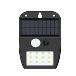 Meribel LED 2W 3000K  Ηλιακό επίτοιχο φωτιστικό Μαύρο D:130x10x50mm (80207011S)