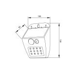 Meribel LED 2W 3000K  Ηλιακό επίτοιχο φωτιστικό Μαύρο D:130x10x50mm (80207011S) - Image 2