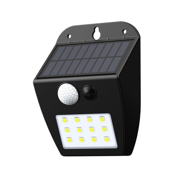 Meribel LED 2W 3000K  Ηλιακό επίτοιχο φωτιστικό Μαύρο D:130x10x50mm (80207011S) - Image 3