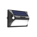 Teal LED 10W Ηλιακό επίτοιχο φωτιστικό Μαύρο D:255 x 181mm (80207111S)