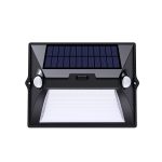 Teal LED 10W Ηλιακό επίτοιχο φωτιστικό Μαύρο D:255 x 181mm (80207111S) - Image 2