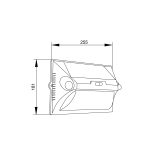 Teal LED 10W Ηλιακό επίτοιχο φωτιστικό Μαύρο D:255 x 181mm (80207111S) - Image 3